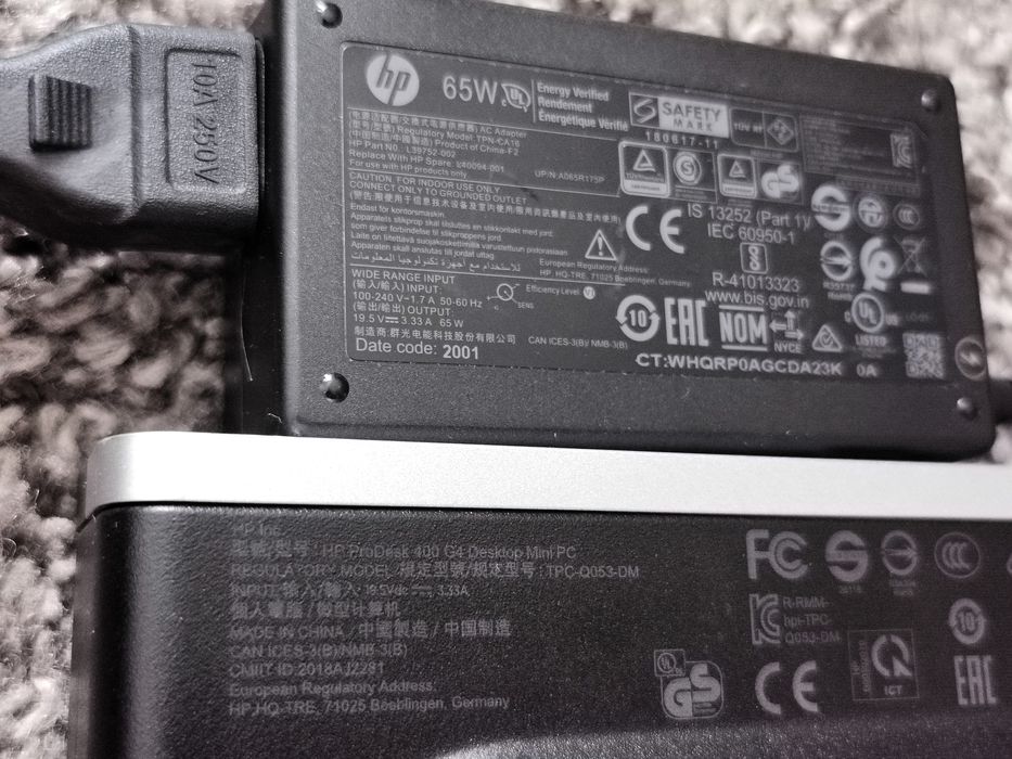 Неттоп десктоп HP ProDesk 400 g4 8/120 GB SSD i5-8500T 3.5MHz, win10