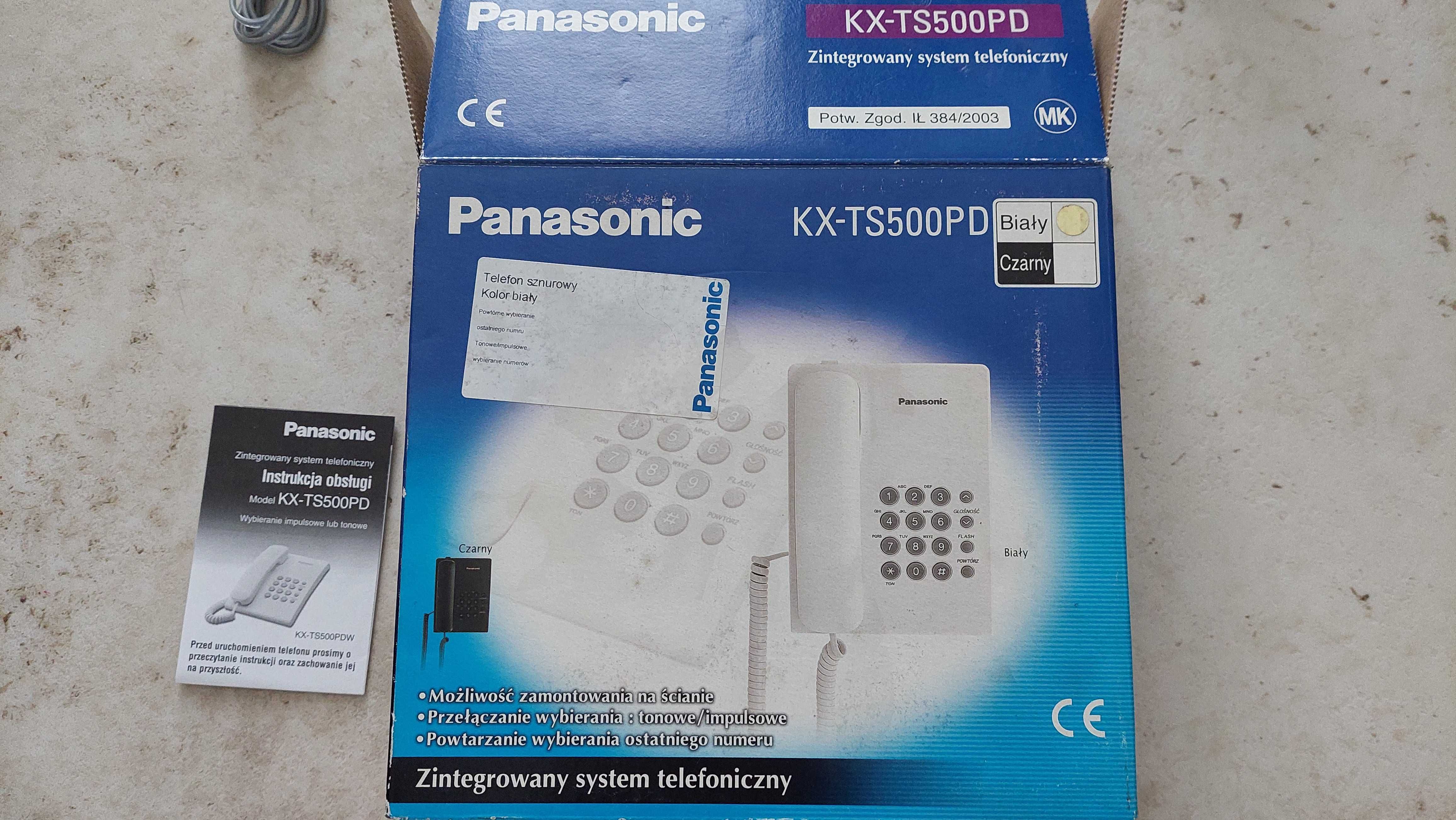 Telefon stacjonarny Panasonic KX-TS500PD przewodowy