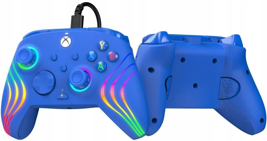 pdp pad przewodowy afterglow wave - niebieski pc xs xo xbox series one