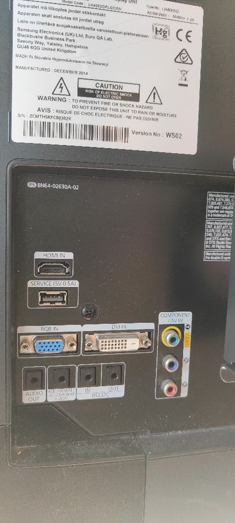 Monitor Samsung 40" ED40D com suporte pé