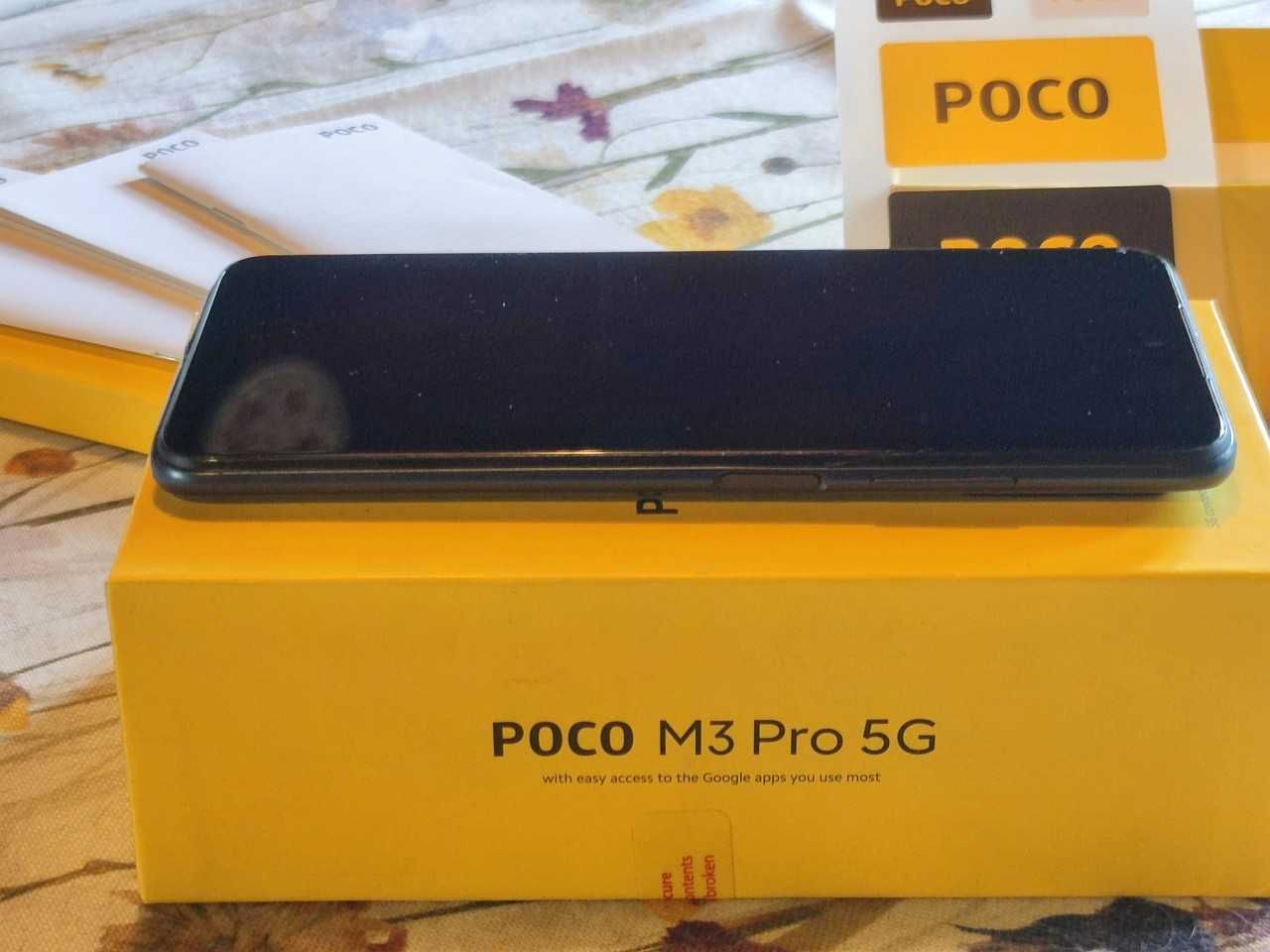 POCO M3 Pro 5G 4/64gb, PL, android 13, dual sim, szary, + etui