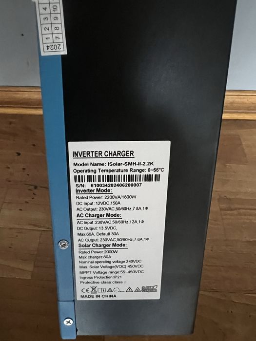 Набір ІнверторEASUN2200Вт220В.Акумулятор 12,8V/200Ah.