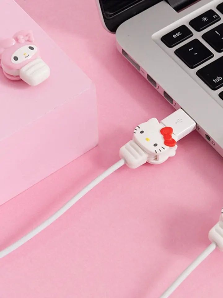 Ochraniacz na kabel USB   hello kitty