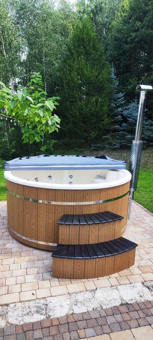 Balia 225cm GRANITCOAT Gorąca Beczka Hot Tub Hydromasaż PREMIUM