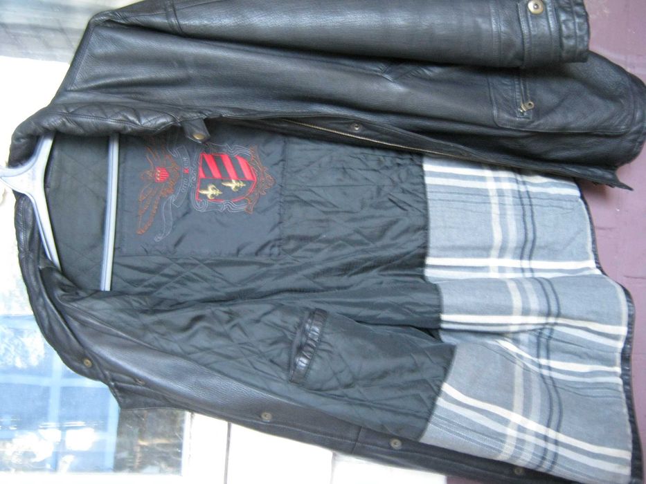 Куртка чоловіча натуральна шкіра, розмір 56 XXXL, чорна