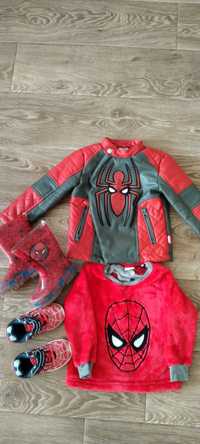 Детская новая кож куртка человек паук на2-3г,Дисней+сапоги,р24+джемпер