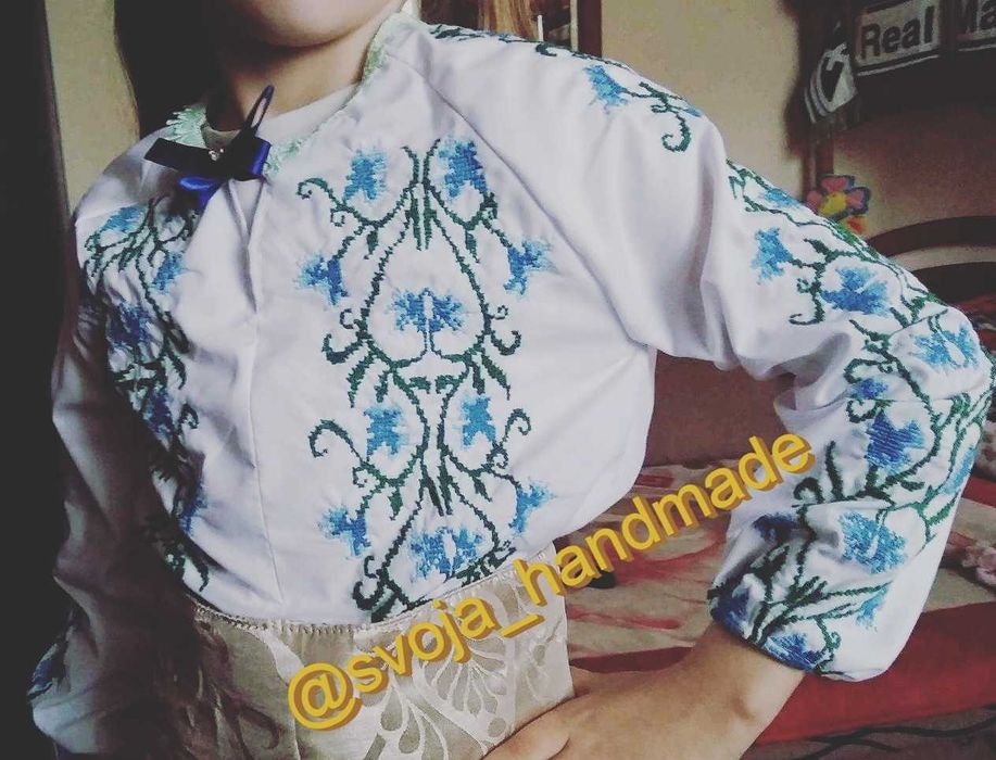 haftowana koszula dziecięca dla dziewczynki 6-8 lat