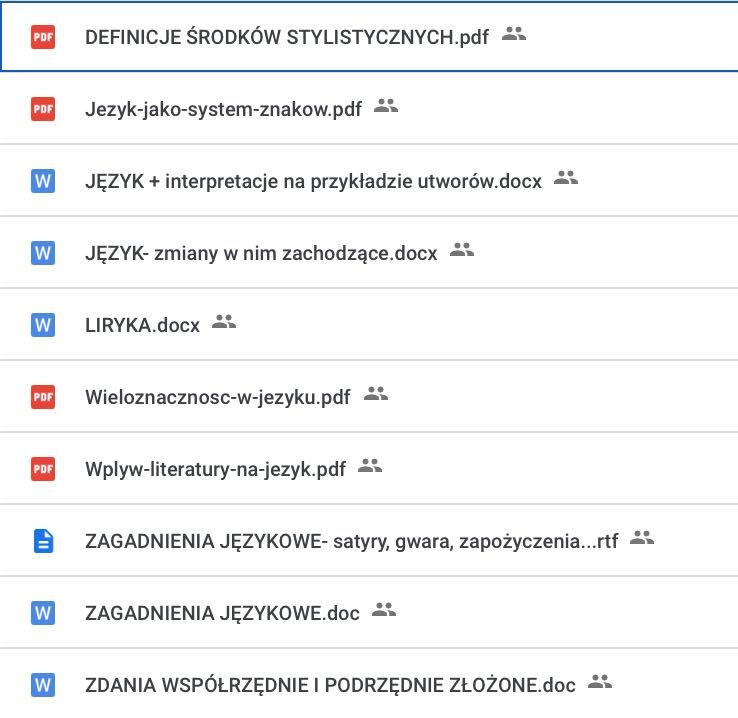 notatki MATURA JĘZYK POLSKI korepetycje ustny podstawa rozszerzenie