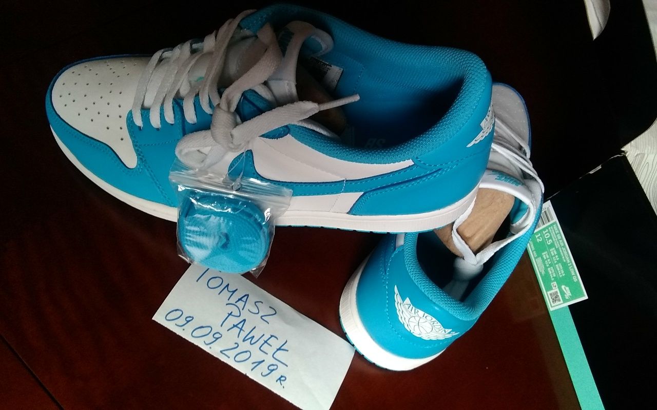 (r.44,5) Nike Jordan 1 Low SB UNC ERIC KOSTON Jordan 1 University Blue