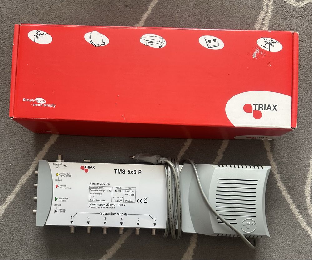 Multiswitch TRIAX TMS 5x6 P – 5 wejść / 6 wyjść