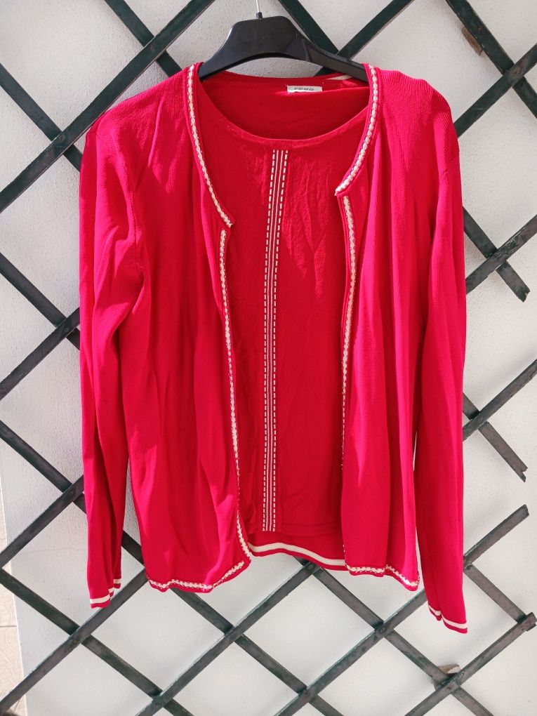 Lindo conjunto casaco e top xl