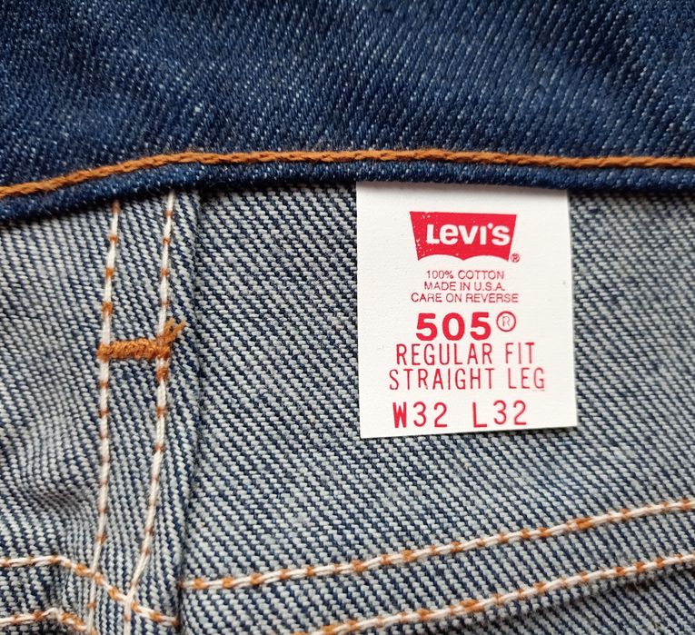 LEVI'S 505 W32 L32 Made in USA Джинсы винтажные,новые,с этикетками