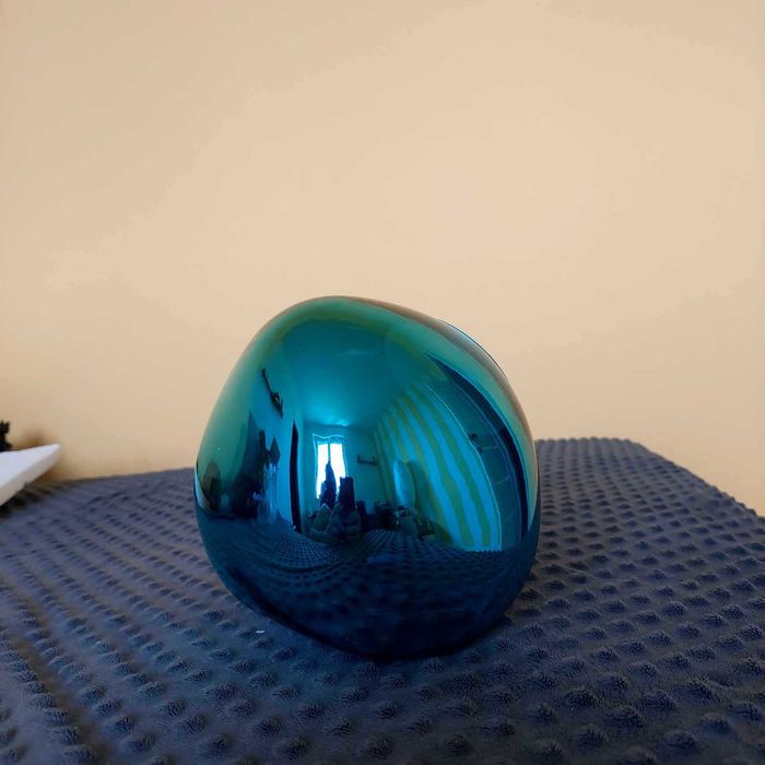 NOWA Lampa wisząca lustrzana niebieska żyrandol