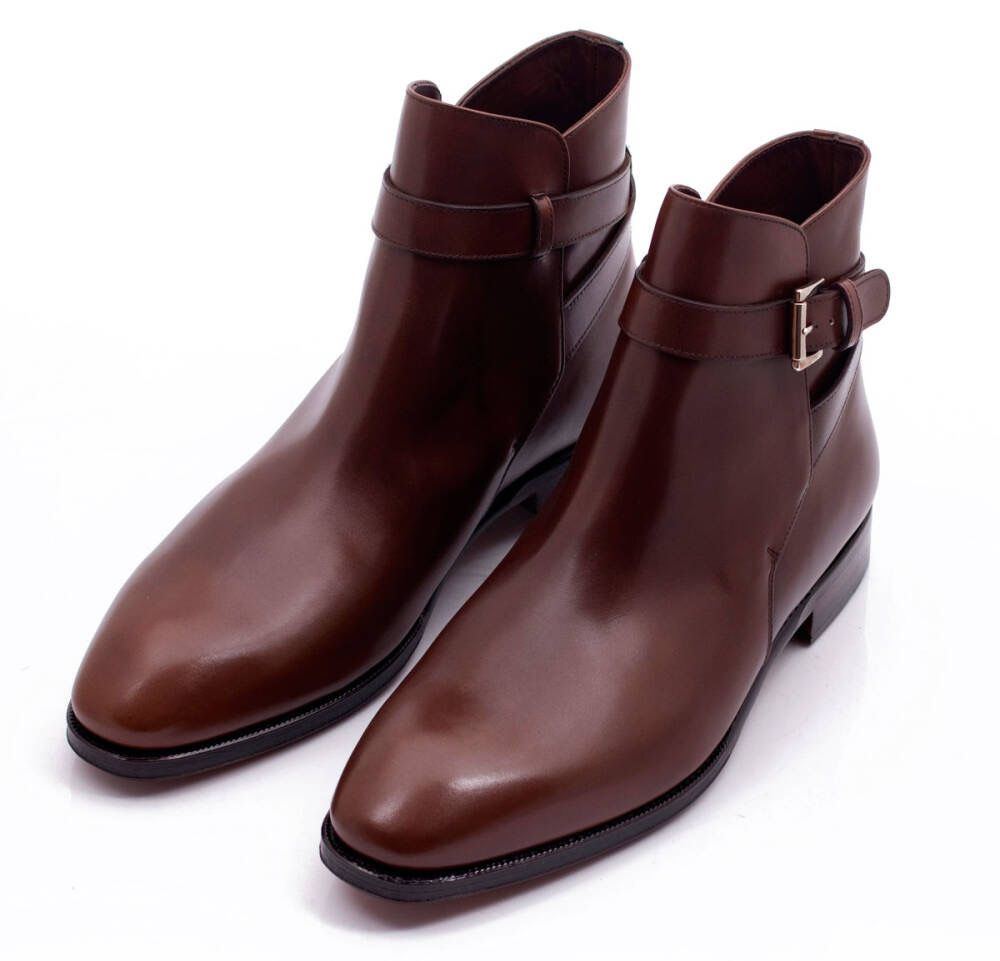 Челси-TLB MALLORCA Boots JODHPUR 513 F Brown - brązowe trzewiki męskie