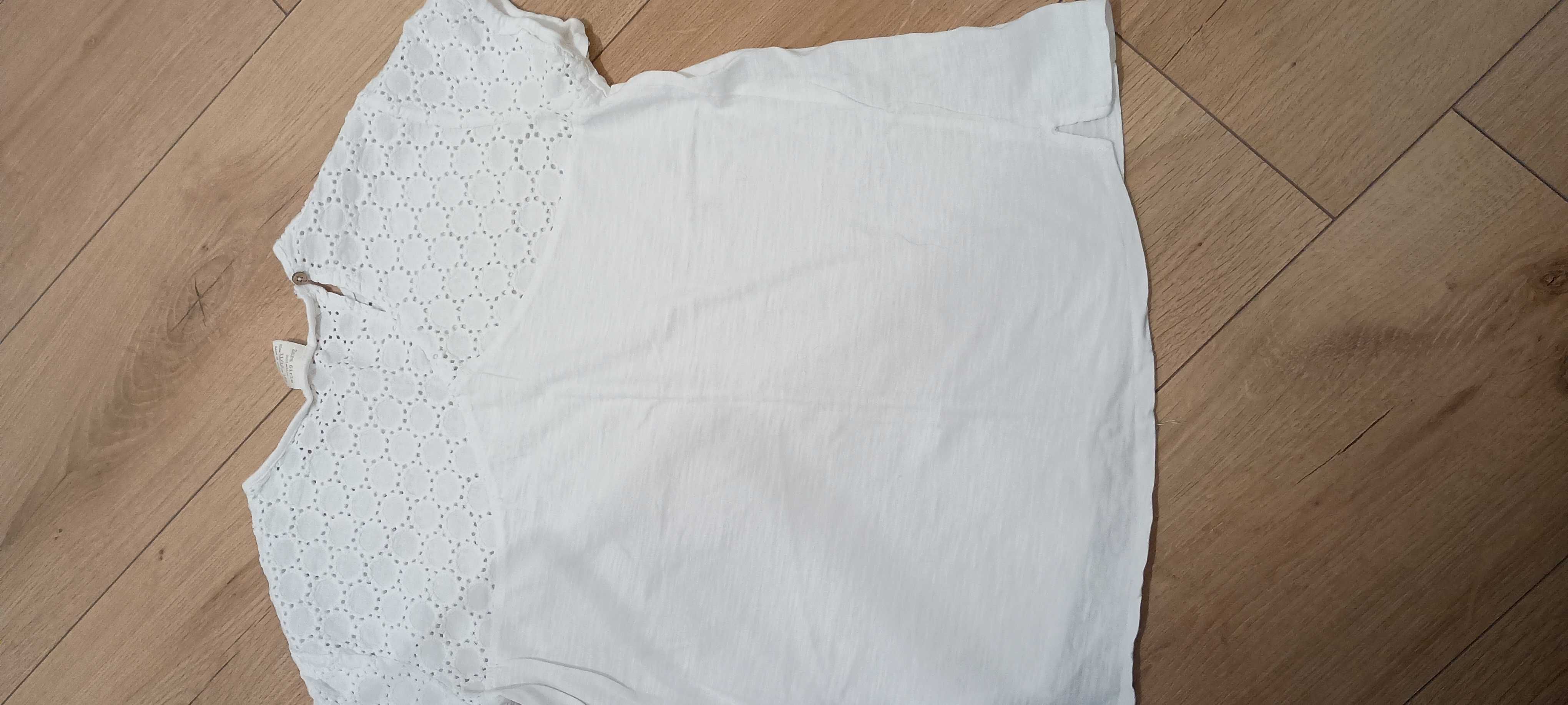 Biała bluzka t-shirt Zara