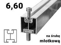 Profil  aluminiowy 40x40 / Szyny montażowe / fotowoltaika/szyna alumin