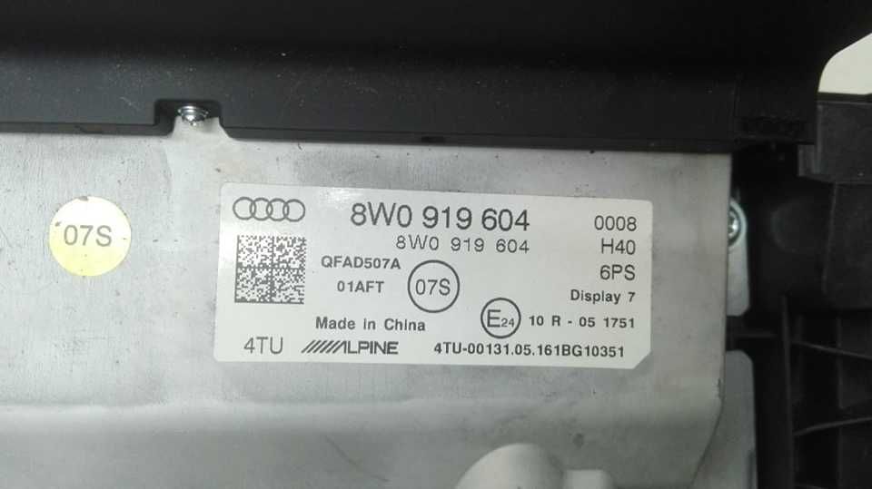 Audi A4 B9 Nawigacja Radio MMI Zestaw Wyświetlacz Navi