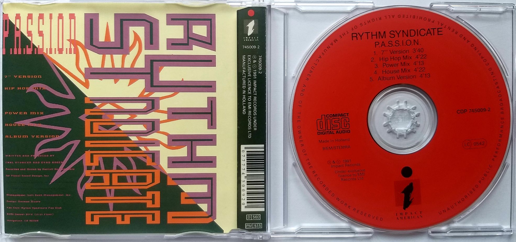 CDs Rythm Syndicate P.a.s.i.o.n. 1991r