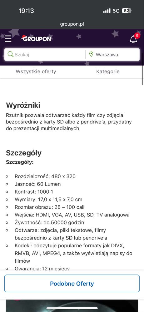 Projektor multimedialny ISMART