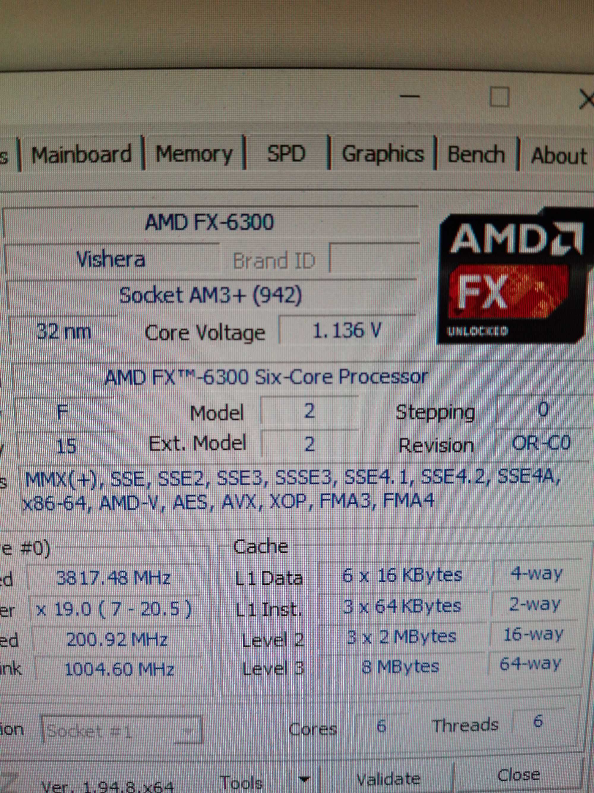 Процесор AMD FX-6300 AM3+ (6 ядер)