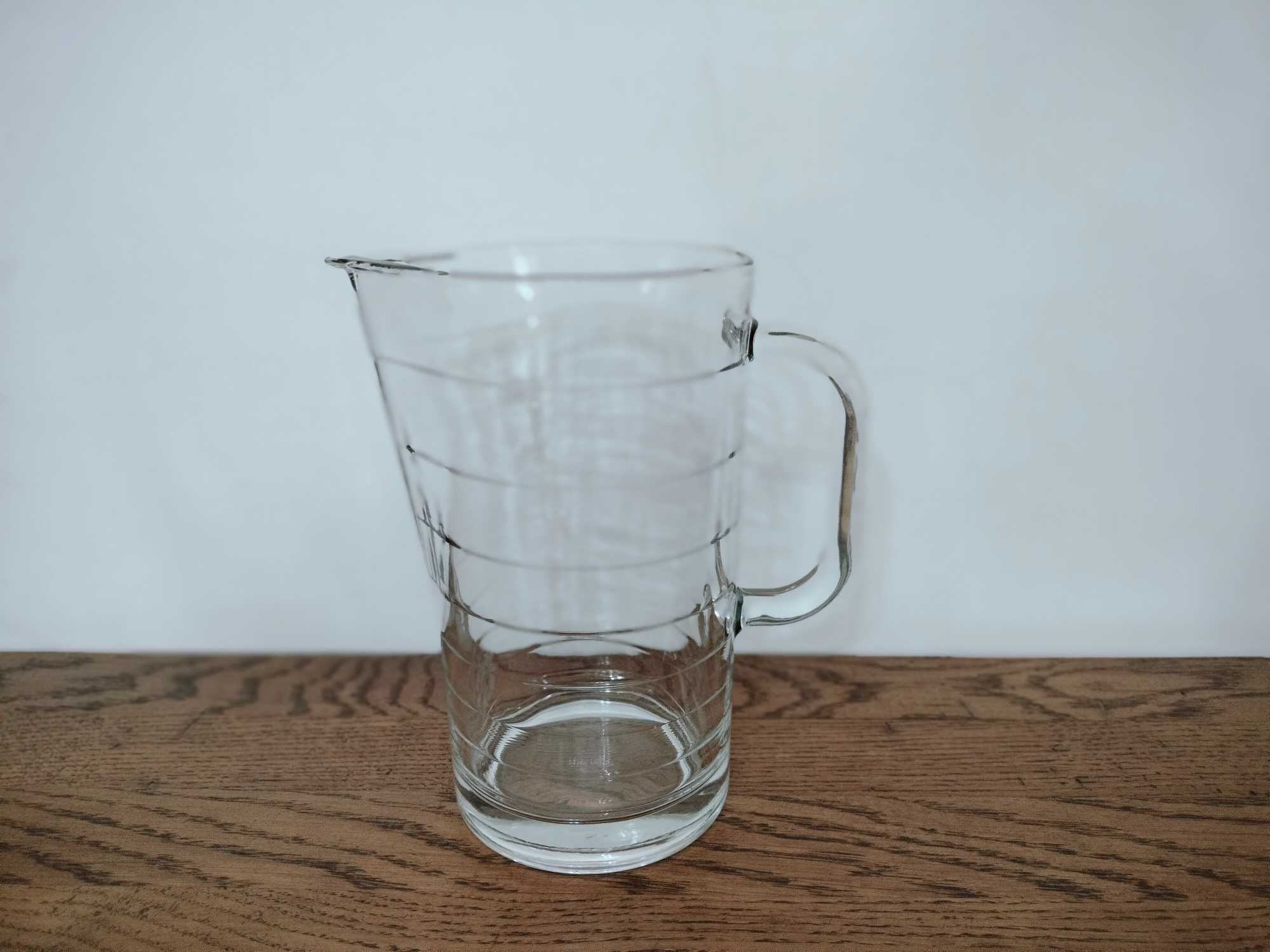 2 Jarros de Água, de qualidade, em vidro transparente, novos