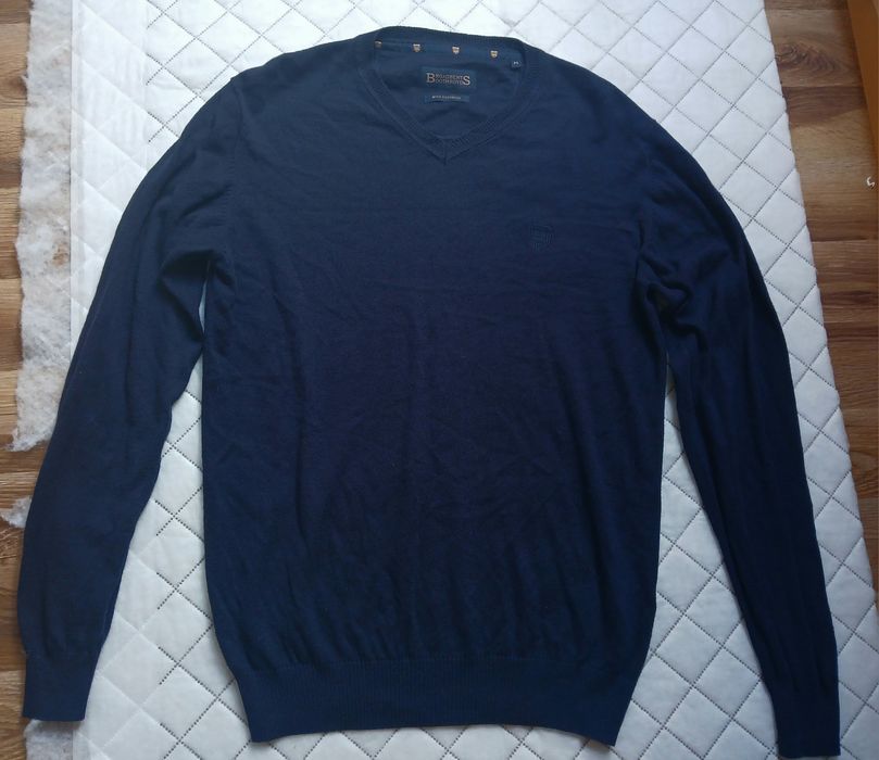 Sweter z Kaszmirem Granatowy M