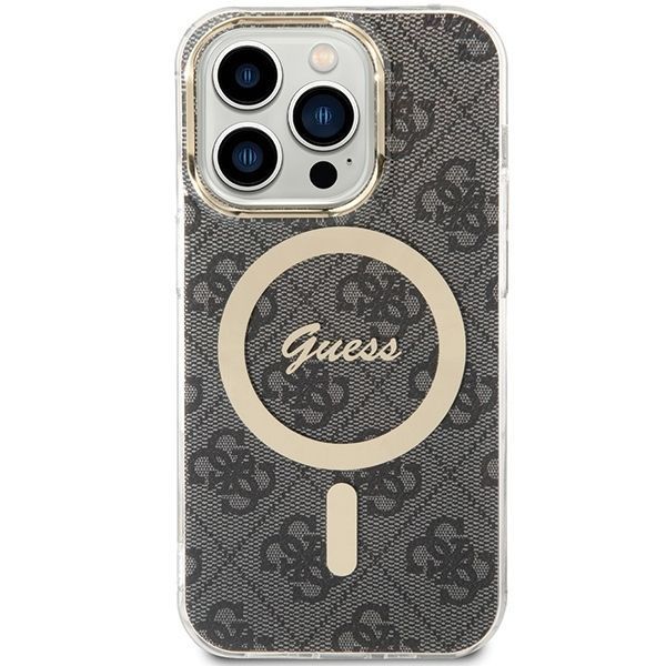 Nakładka Guess do iPhone 15 Pro Max 6,7" Czarna PC Magsafe 4G