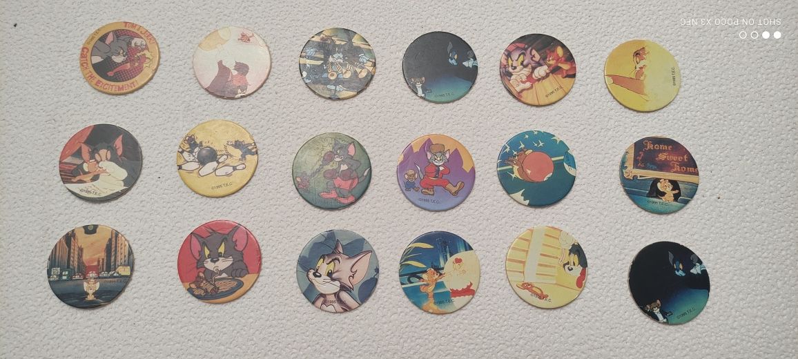 Tazos/Caps Pokémon, Tom & Jerry, Power Rangers