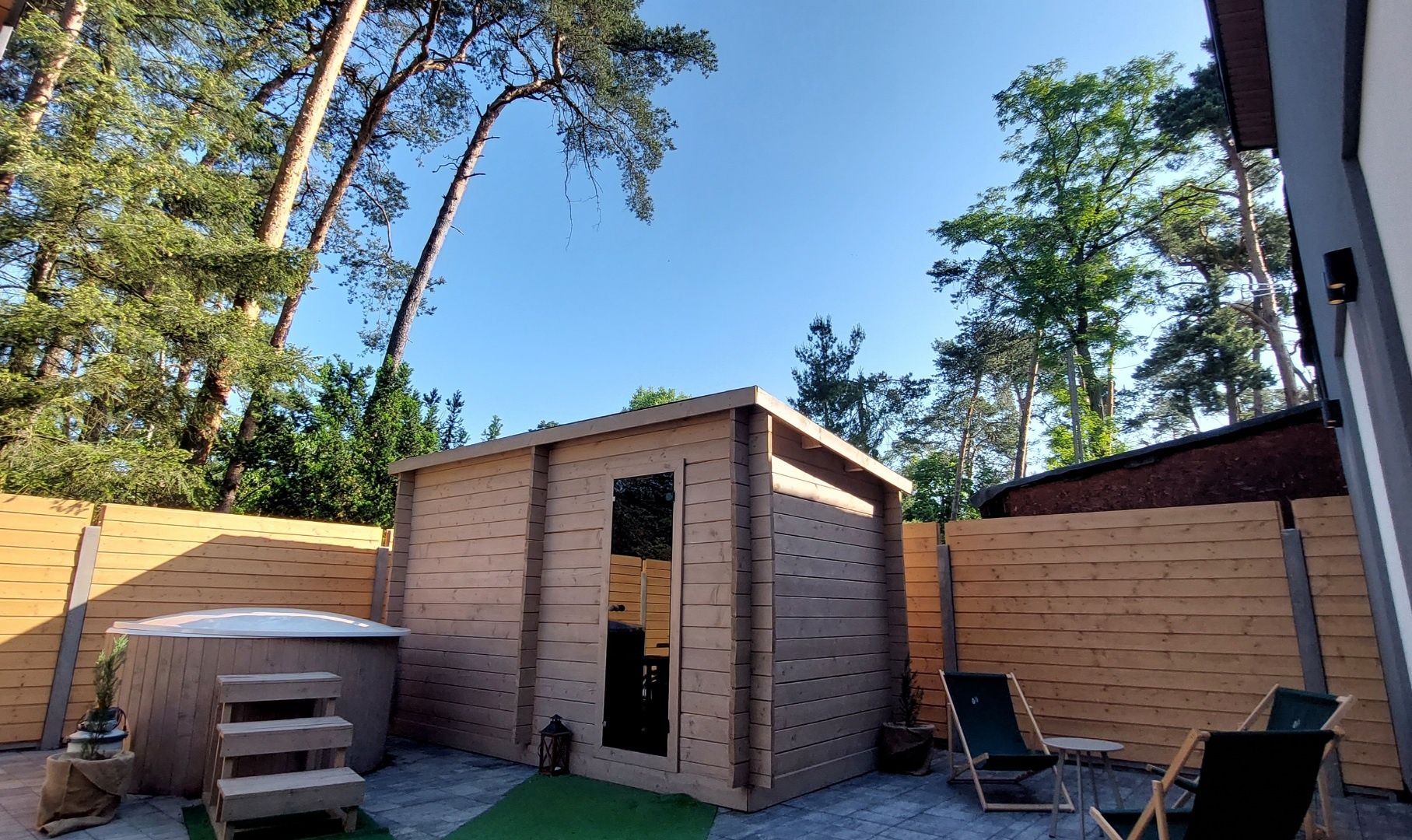 Wynajem, nocleg, pobyt, rezerwacja domku Kolumna House, sauna i balia