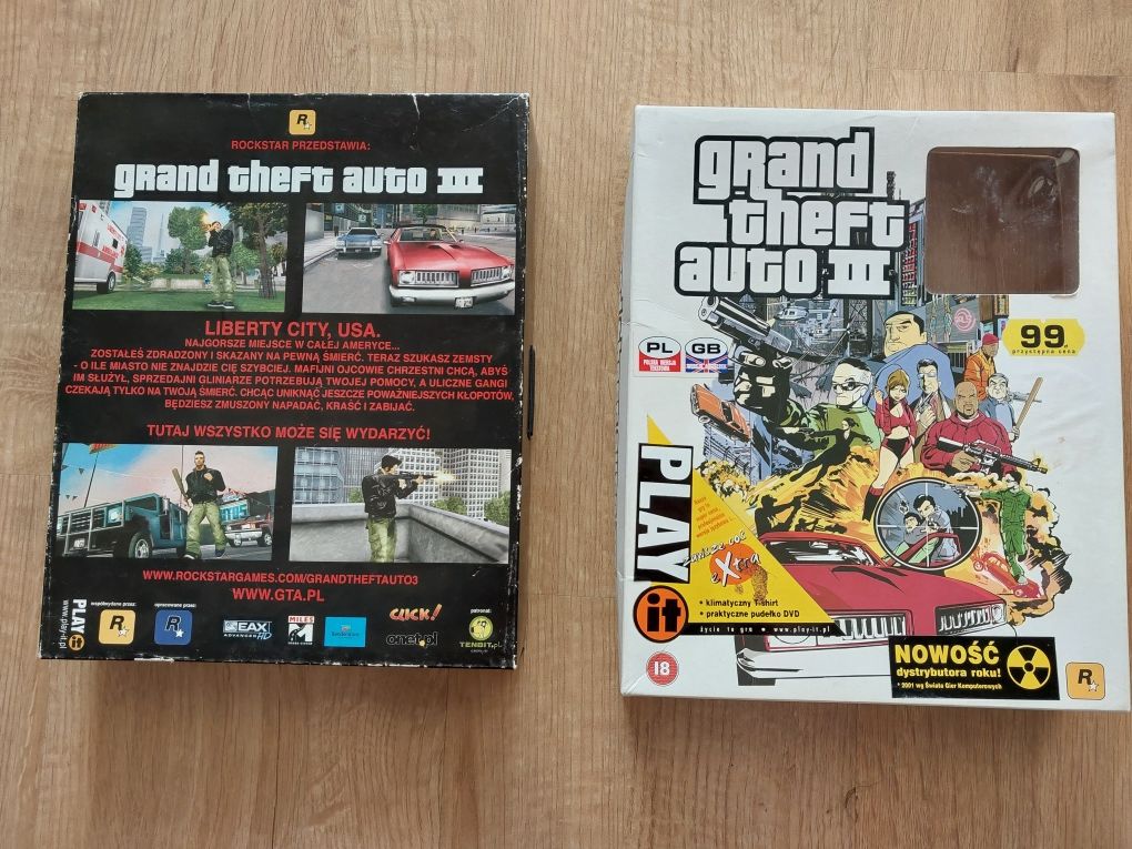 Gra GTA III Grand Theft Auto III 3 PL BIG BOX mapa