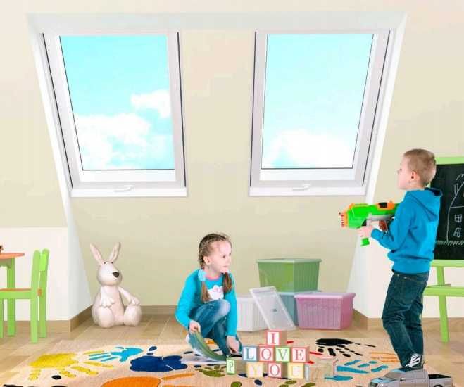 NOWE Okna dachowe PCV Skylight 55x78 66x118 78x118 78x140 + KOŁNIERZ