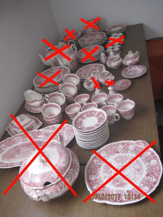 10 предметов Villeroy & Boch 1748 Burgenland из антикварного сервиза