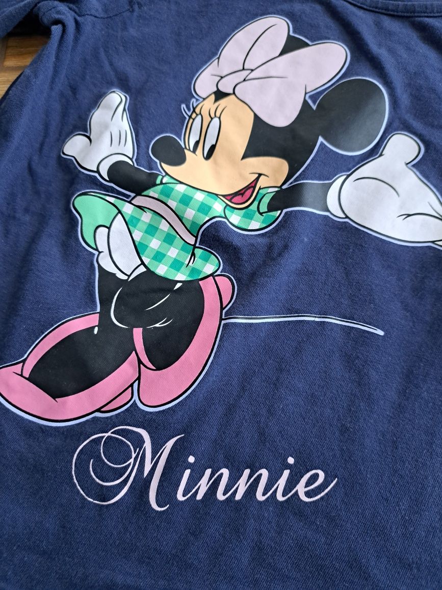 H&M Disney Minnie Mouse Myszka bluzka z długim rękawem granatowa 110