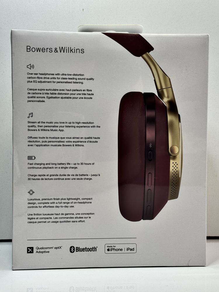 Нові Накладні навушники BOWERS & WILKINS PX8 бордові Гарантія