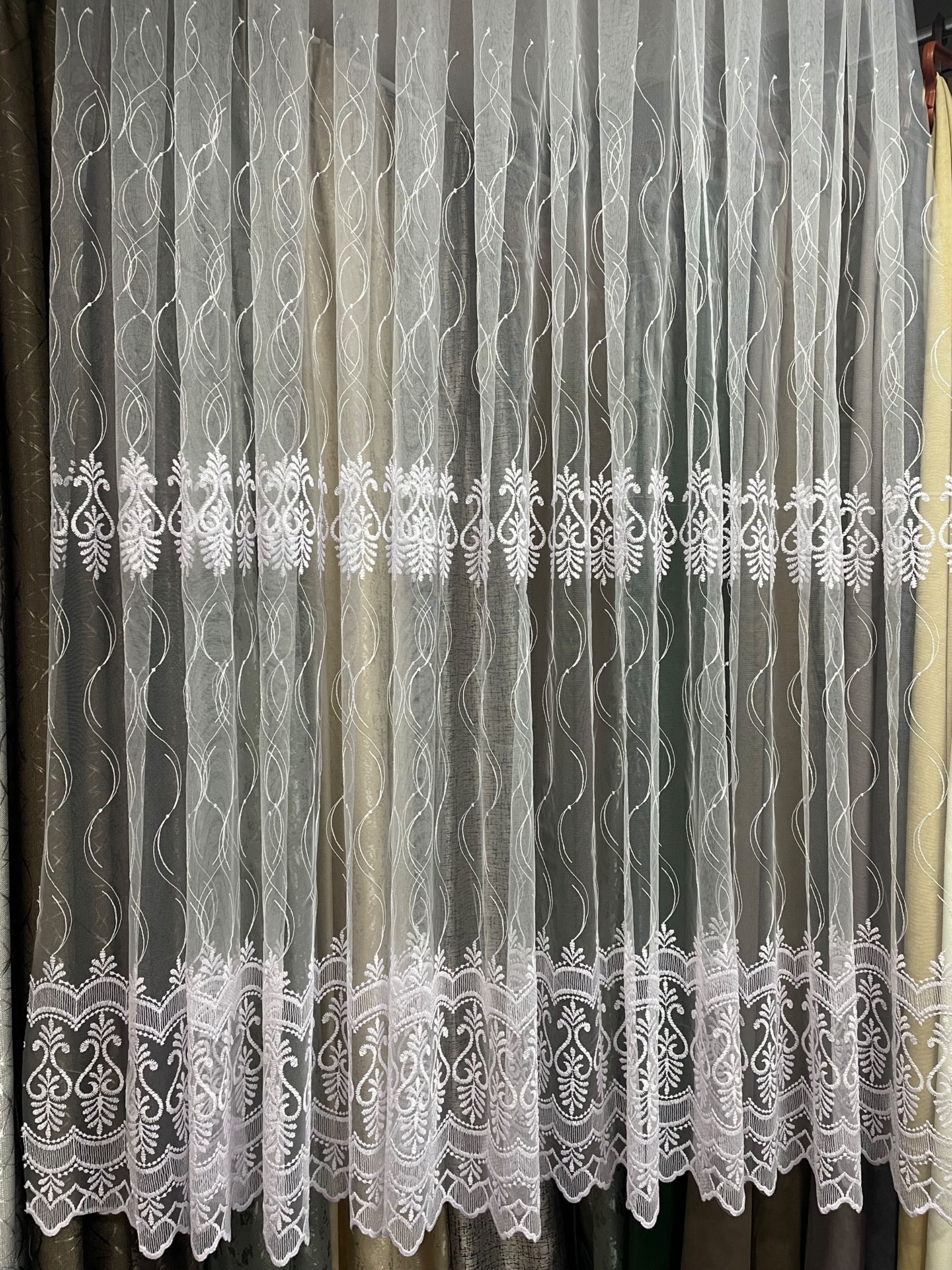 Тюль на кухню 3м, висота 1,50