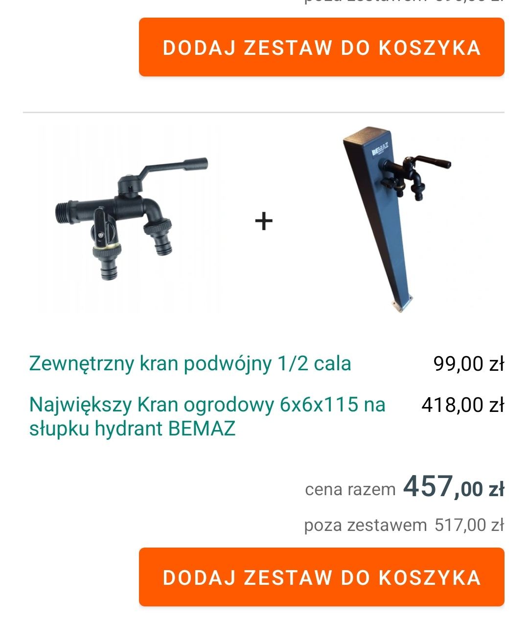 Kran ogrodowy na słupku hydrant BEMAZ