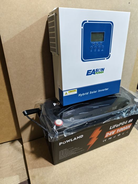 Комплект. Гібридний інвертор EASUN  4KW + LIFEPO4 2560 W