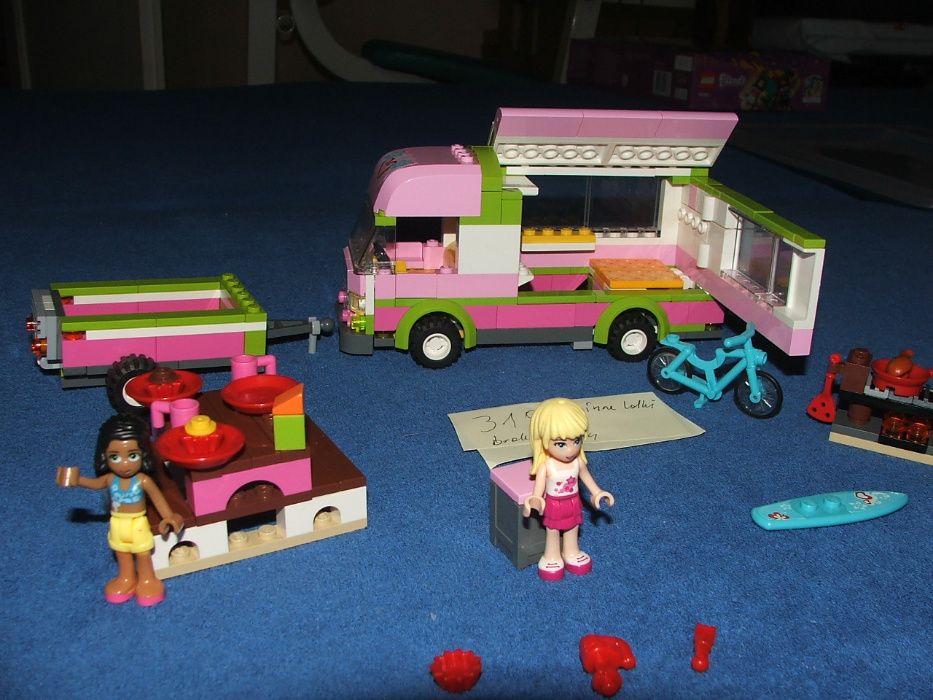 Lego Friends scena prób 41004, samochód kempingowy 3184, tanio i inne