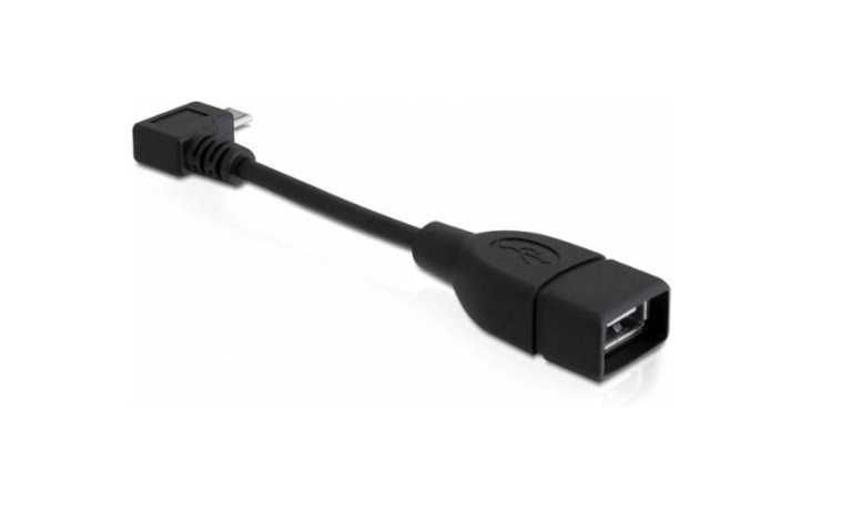 Cabo adaptador OTG Micro-USB B macho / USB A Fêmea, com ângulo, novo