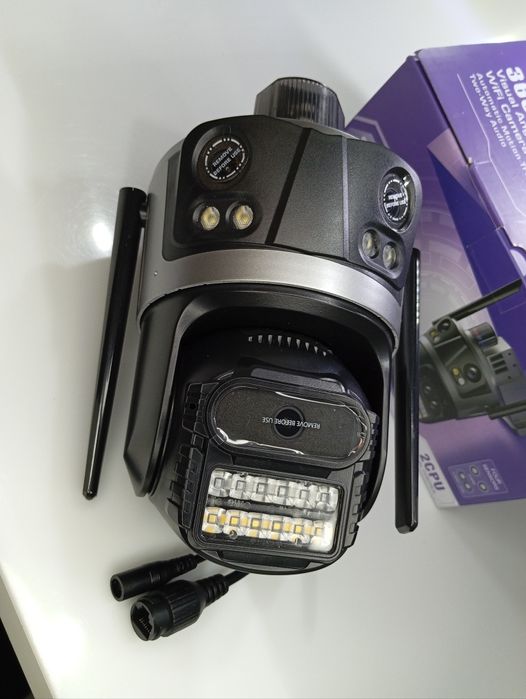 ‼️Wi-Fi камера відеоспостереження 12 Мп із 3 об'єктивами Датчик РУХУ‼️