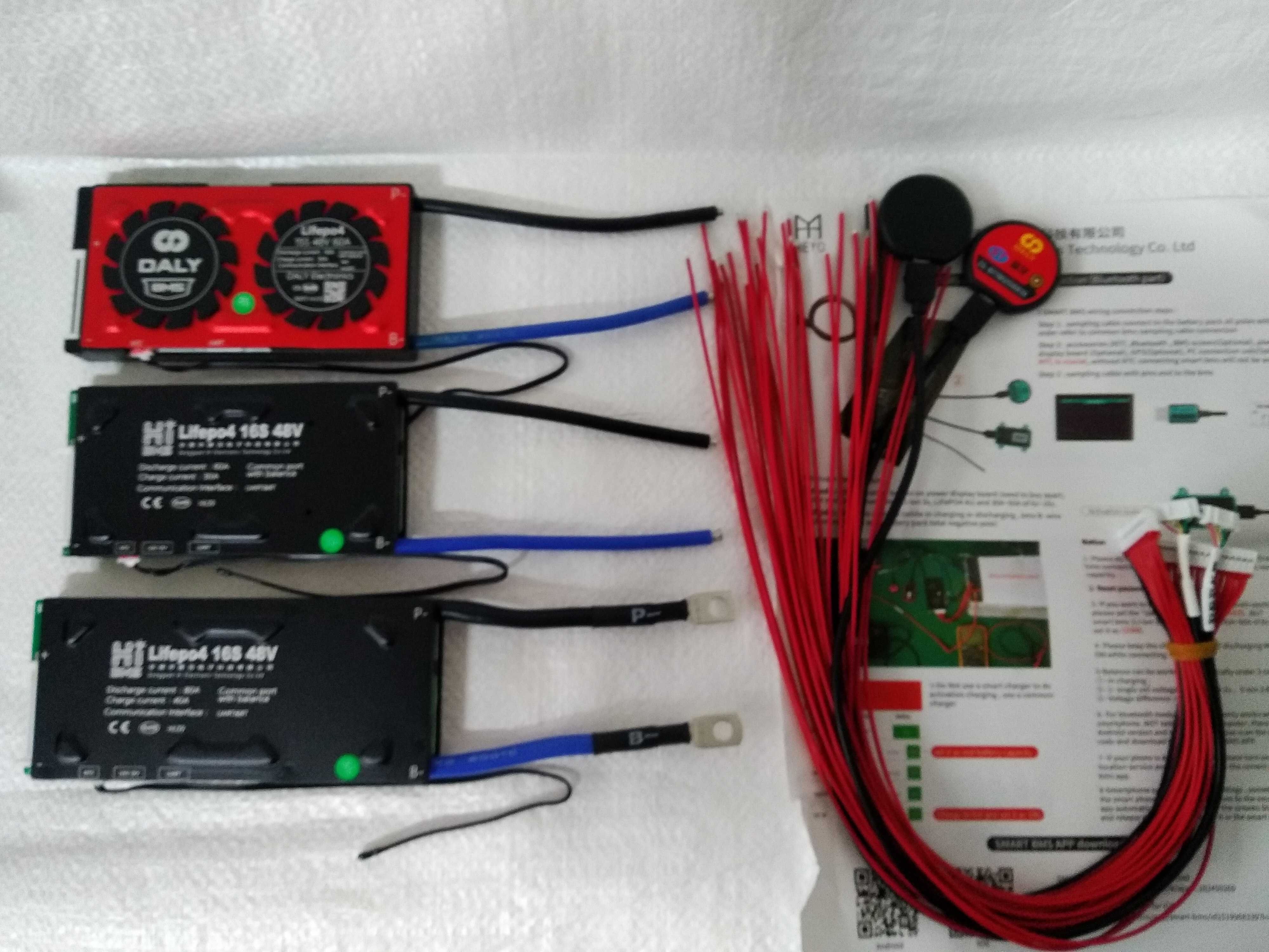 плата  smart bms 16s 48v 60А, 80А  LiFePo4