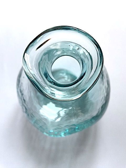 H&M Home Wazon szklany asymetryczny niebieski