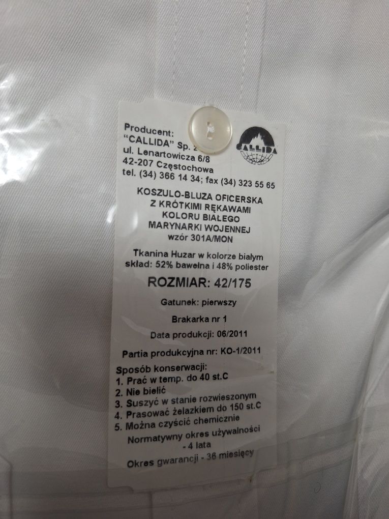 Nowe Koszulo-bluzy oficerskie Marynarki Wojennej 2szt wz 310A 301A/MON