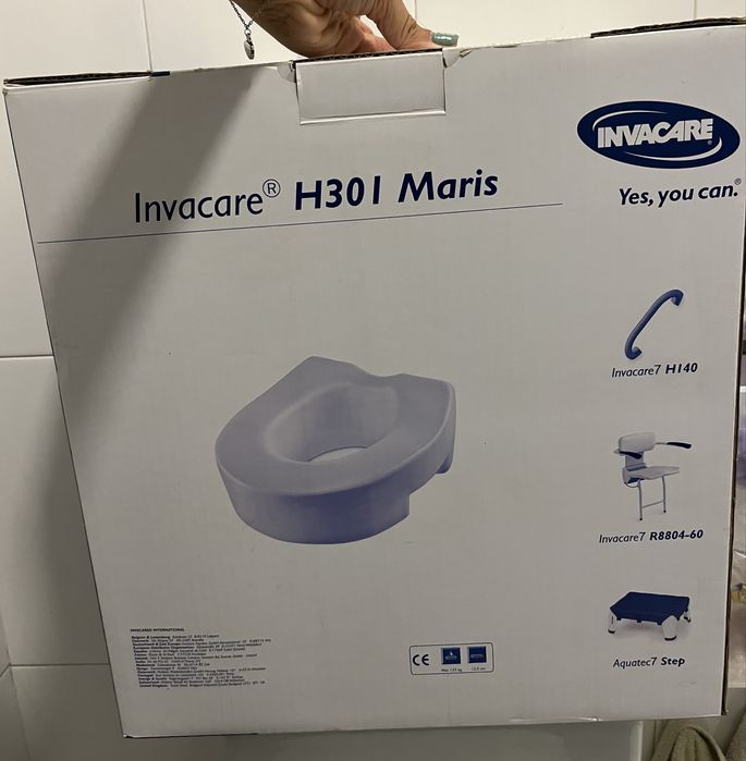 Tampo elevação altura sanita Invacare Maris H301