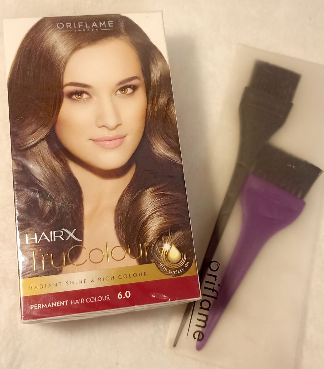 Краска д/волос Oriflame (светло-коричневый)+ кисти!