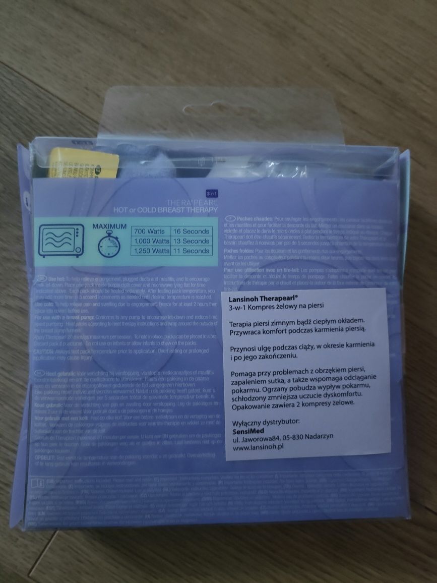 Kompresy żelowe na piersi Lansinoh Therapearl 3w1