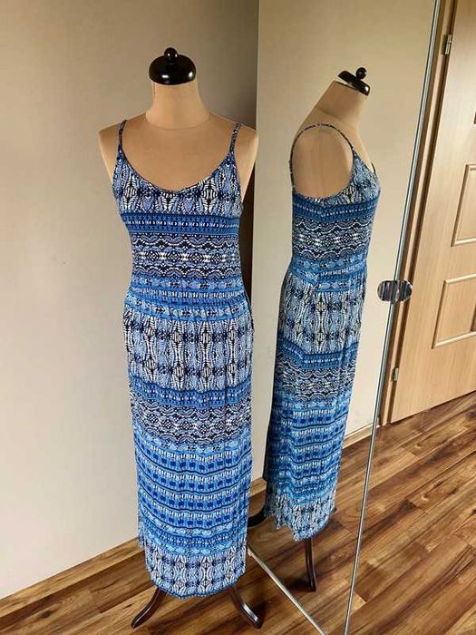 Up2fashion dluga sukienka suknia maxi wzory boho aztec 38 40