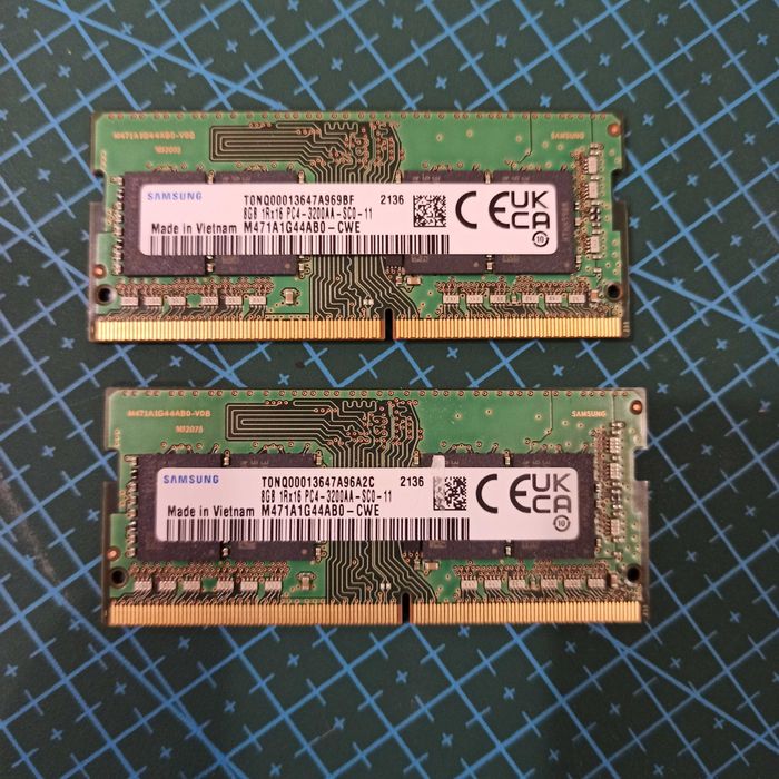 Оригінальна оперативна пам'ять Samsung 2 x 8 GB SO-DIMM DDR4 3200 MHz