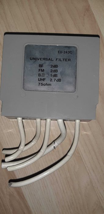 universal filter 75 ohm 2.7db 2db FM TV coaxial супутник інтернет тощо