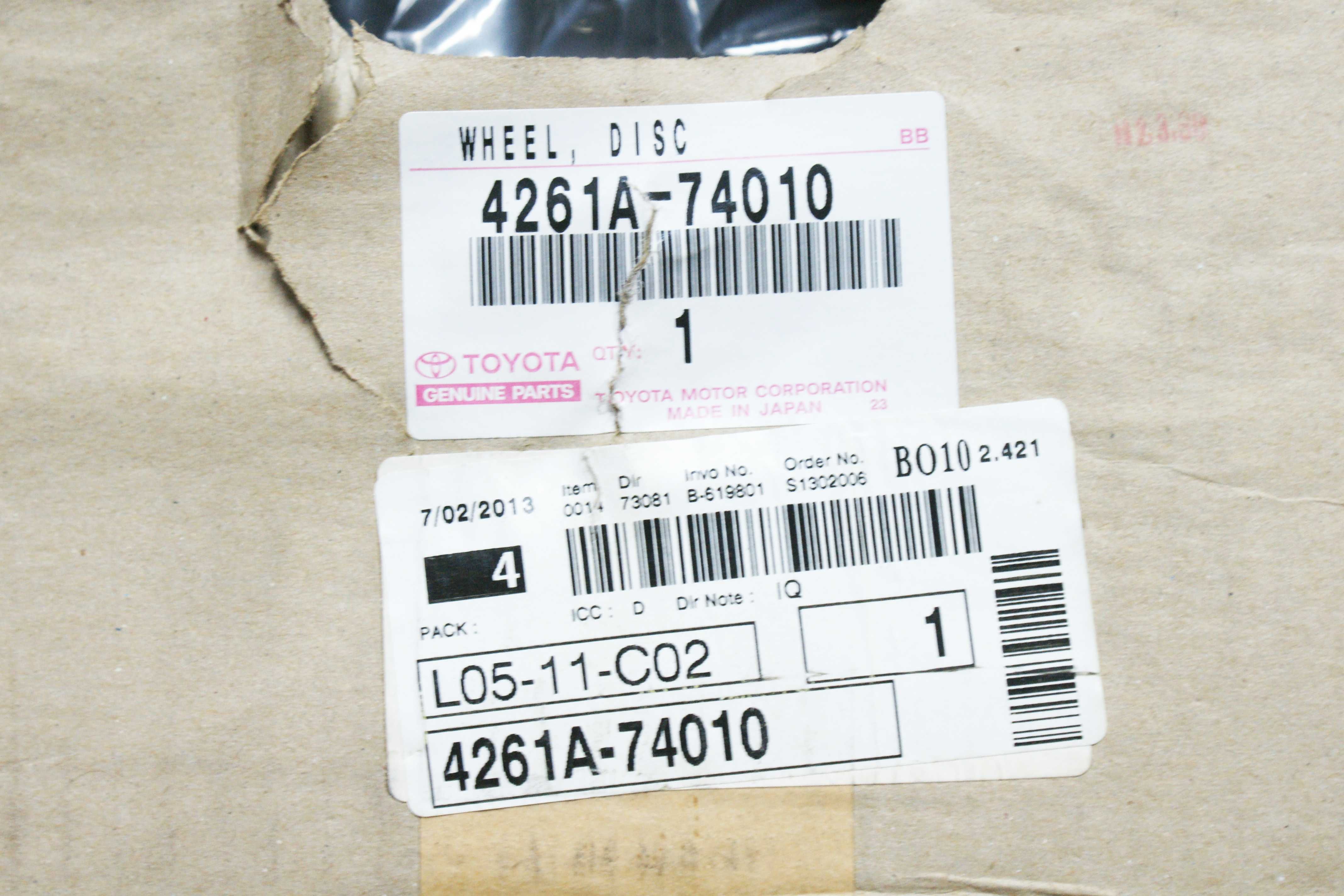 Felga aluminiowa 15x5J 4x100 OE Toyota IQ 11/2008-04/2014 KGJ10 NGJ10